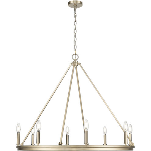 Carruth 8 Light 36 inch Modern Gold Chandelier Ceiling Light